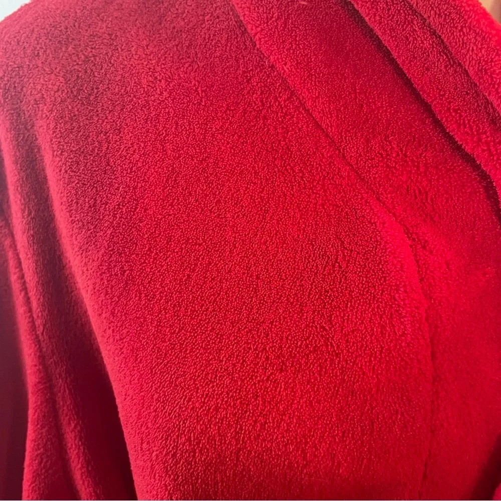 Secret Treasures Soft Red plush belted robe